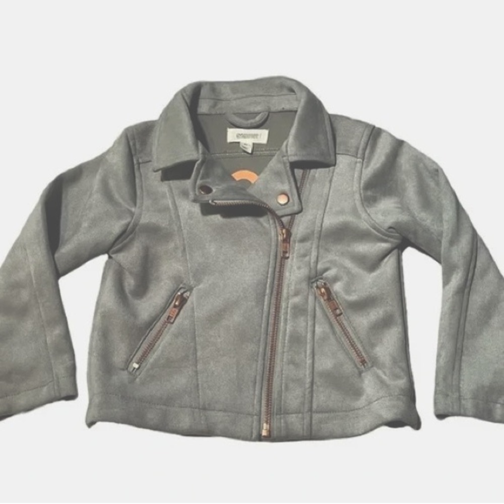 Gymboree Gray Utility Jacket with Stand-Up Collar and Durable Material